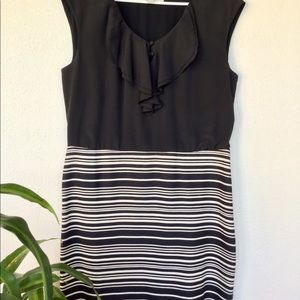Loft Black Pattern Dress